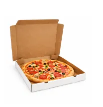 Karton na pizzę 320x320x40 biały fasonowy 3-warstwowy fala E 378g