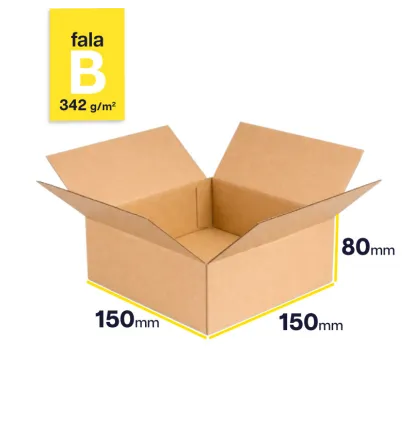 Karton 150x150x80 klapowy 3-warstwowy fala B 342g